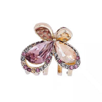 Purple Bowknot Mini Hair Claw Clip for Women, Elegant Jewelry Accessory for Evening Dresses