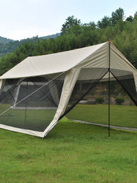 Family Camping Tarp with Mesh Screen, UV Protection Sunshade for Outdoor Activities