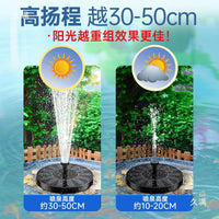 Solar-Powered Floating Fountain Pump for Ponds, Fish Tanks, and Outdoor Water Features with Oxygenation