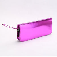 8-Piece Mini Makeup Brush Set with Electroplated Teardrop Handles and Zipper Pouch