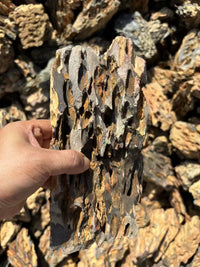 Black Pine Bark Stone for Aquarium Landscaping and Decoration, Natural Porous Rock for Fish Tanks and Aquascaping