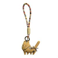 Handmade Fabric Cat Keychain Charm for Bags and Gifts