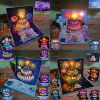 3D Pop-Up Birthday Card with Music and Photo Slot, Creative Handcrafted Greeting Card for Gifts