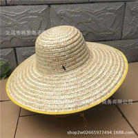 Unisex Straw Sun Hat for Adults and Kids - Hand-Woven Wide Brim Farmer's Hat for Summer Outdoor Protection