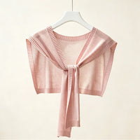 Women's Summer Ice Silk Knit Shawl Collar Scarf