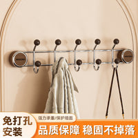 Suction Cup Door Hook Rack - Heavy Duty No-Drill Wall Mounted Organizer for Bathroom & Entryway