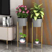 Nordic Iron Art Multi-tier Plant Stand for Balcony and Indoor Decor