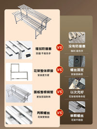 Stainless Steel Tiered Plant Stand for Balcony and Outdoor Use