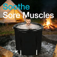 Foldable Ice Bath Tub for Athletes and Home Use, Portable Nylon Thickened Soaking Bathtub