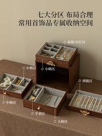 Wooden Jewelry Box Organizer with Multiple Layers and Chinese Style Design, Ideal for Rings and Necklaces, Wedding or Birthday Gift
