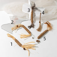 Catnip Chew Toy with Feather and Silvervine for Kittens and Adult Cats