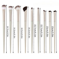 9-Piece Cloud Ceramic Eyeshadow Brush Set for Beginners - Eyeliner, Blending, Detail, and Under-Eye Brushes