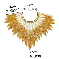 Heavy Embroidered Sequin Beaded Mesh Applique for Dresses and Costumes