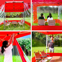 Transparent Waterproof Side Wall for Outdoor Canopy Tent, Thickened Windproof Rain Shelter for Market Stalls