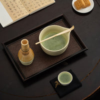 Japanese Style Ceramic Matcha Bowl and Whisk Holder Set for Traditional Tea Ceremony