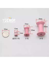 Wooden Thread Bobbins for Cross Stitch and Embroidery Floss Organization, 8 Colors