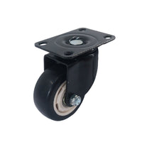 Industrial Caster Wheels with Double Bearings and Brakes, Black Rubber, Swivel/Rigid Options