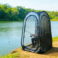 Pop-Up Sports Viewing Tent with Chair, Single Person Fishing Shelter