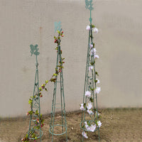Iron Art Butterfly Fairy Climbing Trellis Set for Garden and Courtyard