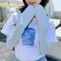 UV Protection Fingerless Ice Silk Arm Sleeves for Women - Breathable Sun Protection for Driving & Outdoor Activities