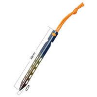 Titanium Alloy Tent Stakes 16cm V-Shaped Ground Pegs for Outdoor Camping and Beach Canopies