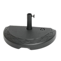 Half-Round Water-Fillable Plastic Umbrella Base for Wall-Side Garden Rain Protection