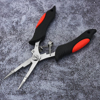 Dual-Color Rubber Handle Fishing Pliers, Lure Pliers, Hook Remover, Rust-Resistant Fishing Hook Grabber for Lure Rods