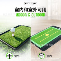 Golf Hitting Mat 3-in-1 Replaceable Practice Pad with Non-Slip Rubber Base for Indoor Training