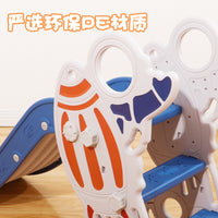 Kids Indoor Outdoor Foldable Rocket Tiger Slide Playset for Toddlers