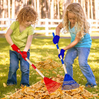 Detachable Leaf Rake with Wooden Handle for Garden and Lawn Care