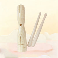 Wooden Guiro Percussion Instrument with Mallet for Kids' Early Education
