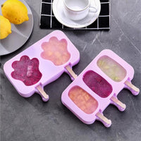 Silicone Ice Pop Molds with Lid for DIY Ice Cream & Popsicles, Reusable & Safe Material