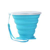 Collapsible Silicone Travel Cup with Cartoon Design - Portable Outdoor Water Bottle