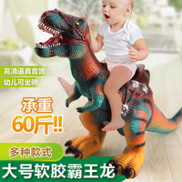 Giant Tyrannosaurus Rex Soft Rubber Dinosaur Toy for Kids, Realistic Animal Model Doll