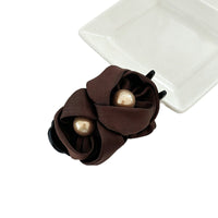 Pearl Flower Bud Hair Claw Clip for Buns