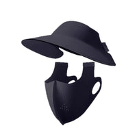 Women's Summer UV Protection Ice Silk Breathable Full Face Sun Mask with Brim