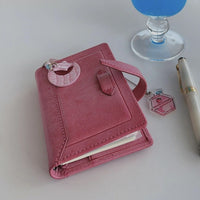 M5 Pink Leather Planner Notebook with Loose-Leaf Pages