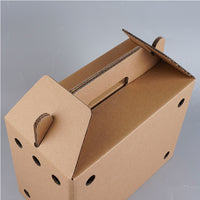 Pet Carrier Box for Small Animals, Live Transport Cage, Five-Layer Extra Hard Corrugated Cardboard for Rabbits and Pigeons