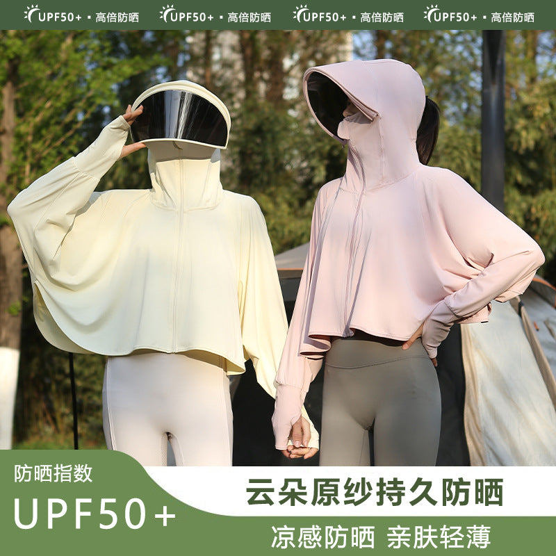Women's UPF 50+ UV Protection Sun Shawl for Cycling and Outdoor Activities