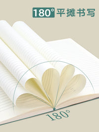 Thick Kraft Paper Cover Notebook B5 Lay-Flat Lined Journal for Students & Office