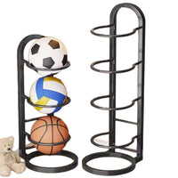 Foldable Multi-Layer Sports Ball Storage Rack for Home Gym