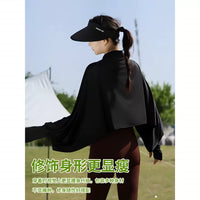 Women's UV Protection Sun Shawl Cape - Breathable Lightweight Cycling Sunscreen Jacket