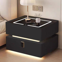 Smart Nightstand with Sensor Light, Wireless Charging, and USB Port