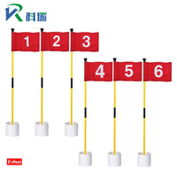 Golf Practice Putting Green Flagstick Set with Hole Cup, Portable Detachable Flag Pole for Outdoor Indoor Training