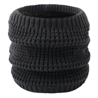 Unisex Fleece Lined Knit Neck Warmer Scarf for Winter Outdoor Activities