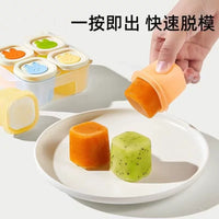 Baby Food Freezer Tray with Divided Compartments for Purees and Solids, Silicone Storage Container for Infants