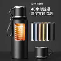 Large Capacity Tea Infuser Thermos Bottle, Double-Layer 316 Stainless Steel Smart Business Portable Water Bottle
