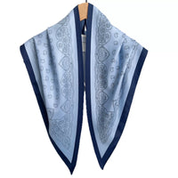 Versatile Paisley Long Scarf for Women - Thin Summer Decorative Triangle Scarf, Hair Tie, Bag Accessory, Multi-functional Color Block Neck Scarf