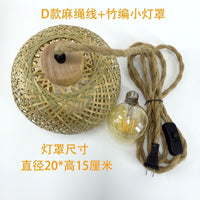 New Chinese Style Hand-Woven Bamboo Pendant Light for Teahouse and Study