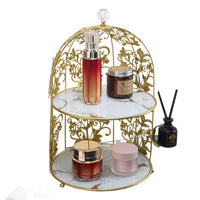 Middle Eastern Style Iron Art Birdcage Multi-layer Cake Display Stand Vanity Cosmetic Organizer